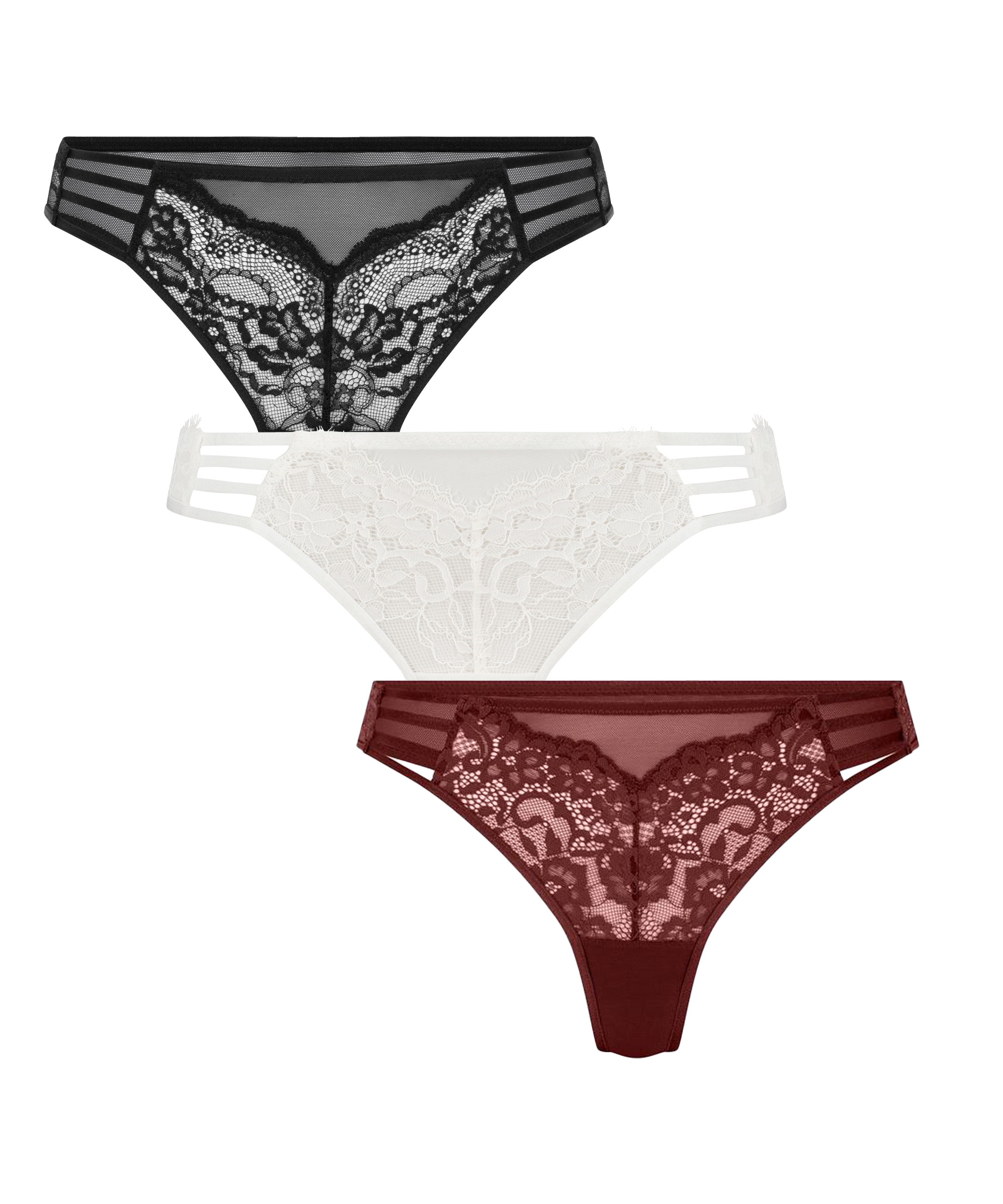 3-pak Stringi Briar, Fioletowy, main