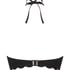 G&oacute;ra od bikini push-up z fiszbinami, z falowanym brzegiem, miseczki A &ndash; E, Czarny