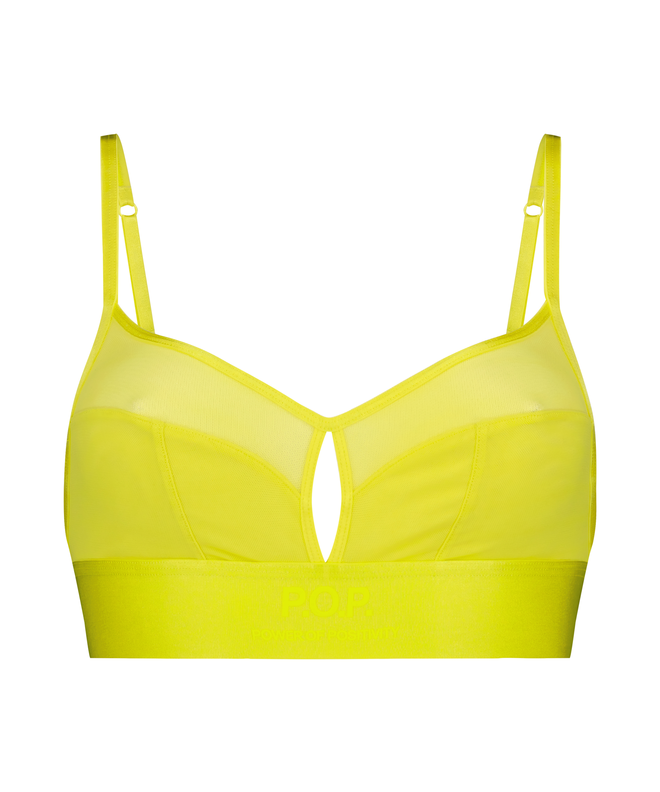Siateczkowy biustonosz bralette Flexing, Ż&oacute;łty, main