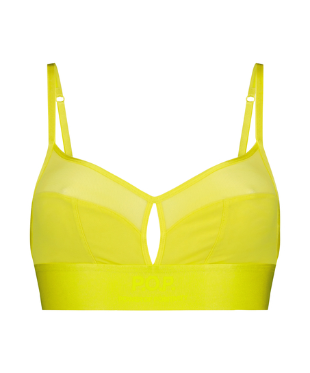 Siateczkowy biustonosz bralette Flexing, Ż&oacute;łty