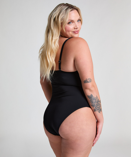 Str&oacute;j kąpielowy Shaping Scallop, Czarny