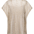 Kaftan plażowy z cekiniami, Beżowy