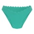 Majtki Bikini Wysoko Krojona Scallop, Zielony