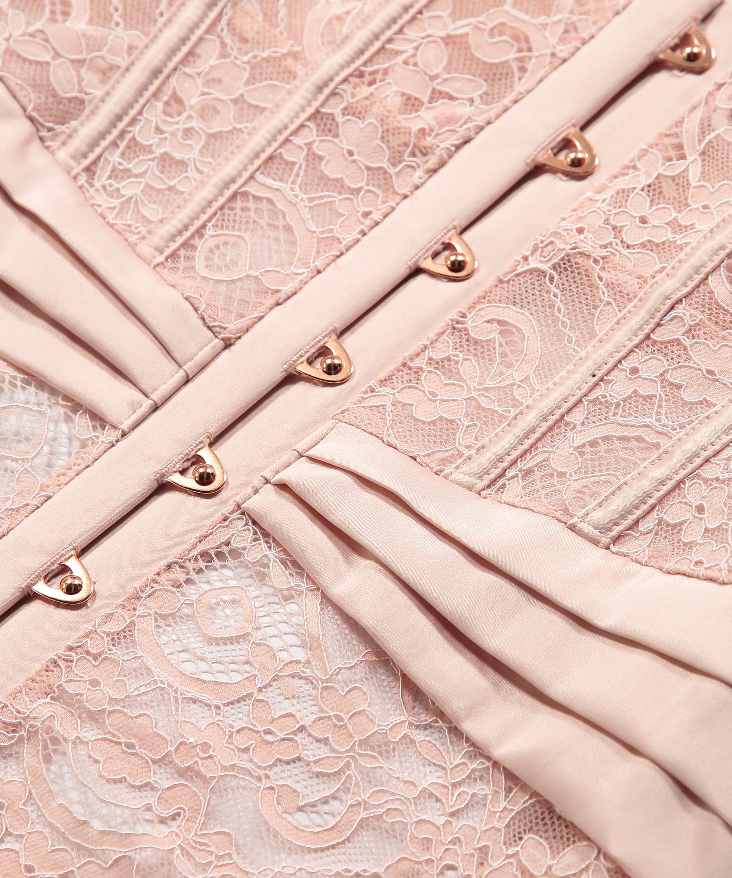 Usztywniony gorset z fiszbinami Amelia, R&oacute;żowy, main