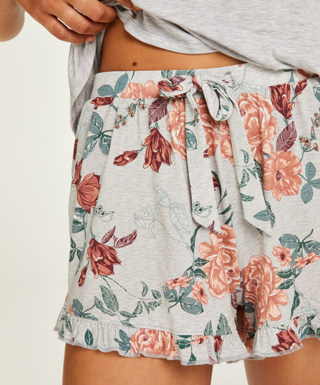 Zestaw piżamowy z szortami, Szary