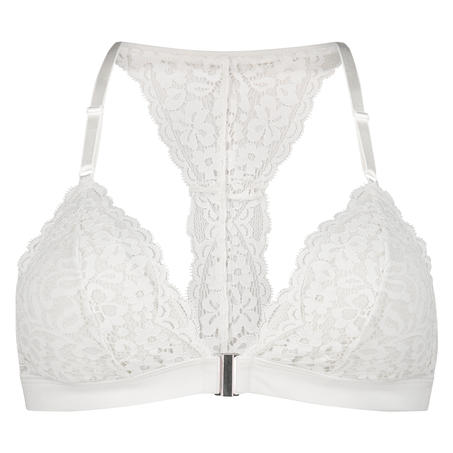 Marina Padded Triangle Bralette, Biały