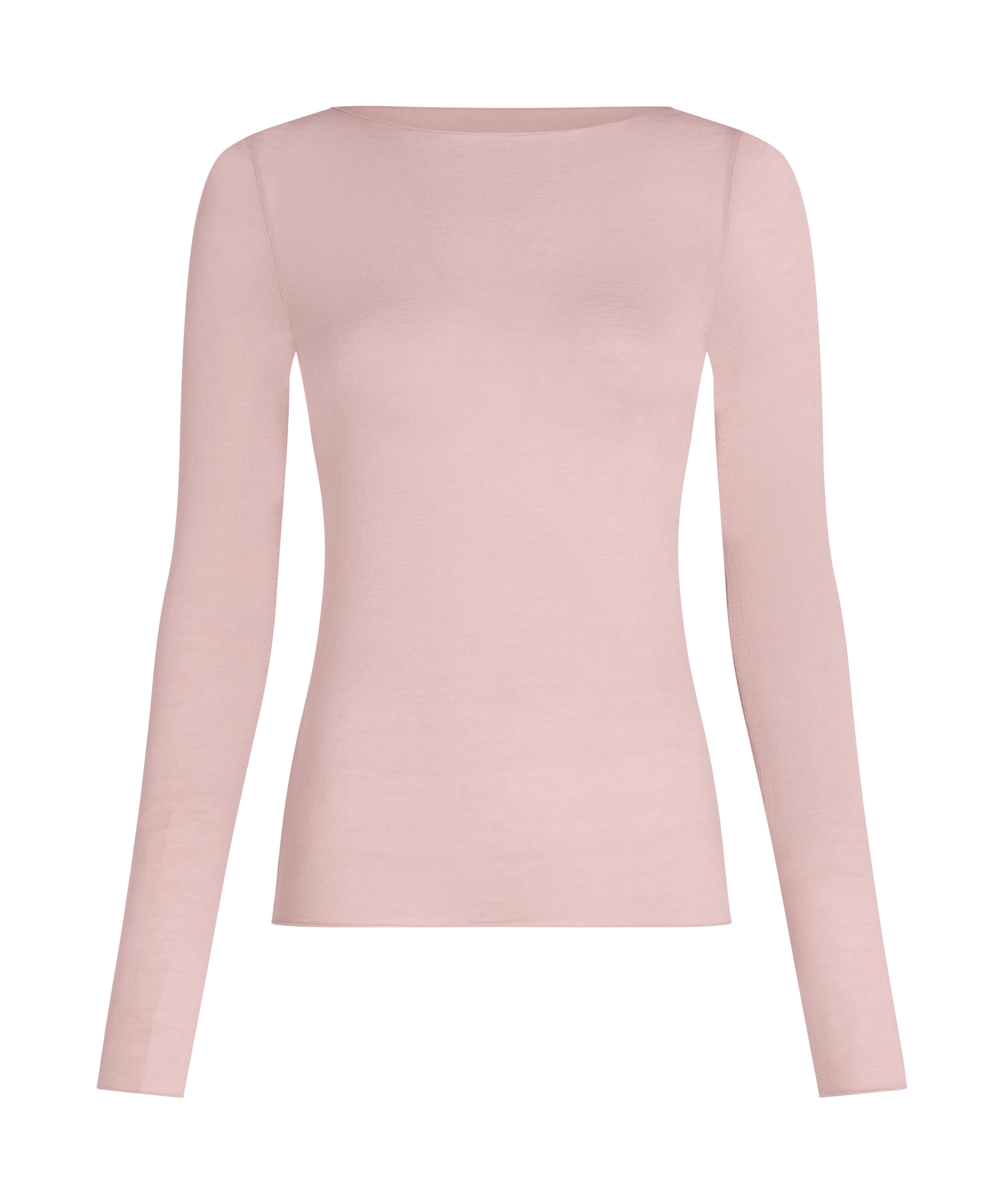 super miękka top z kaszmirem z dekoltem w ł&oacute;dkę, R&oacute;żowy