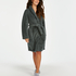 Fleece Bathrobe Short, Zielony