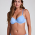Demi Padded Underwired Bra, Niebieski
