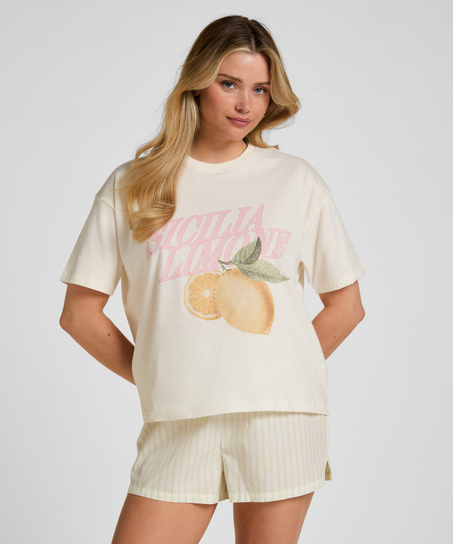 T-shirt z Nadrukiem, Biały