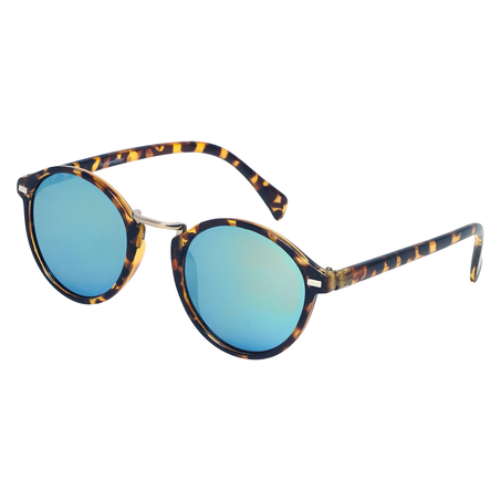 Mirror Round Sunglasses, Brązowy