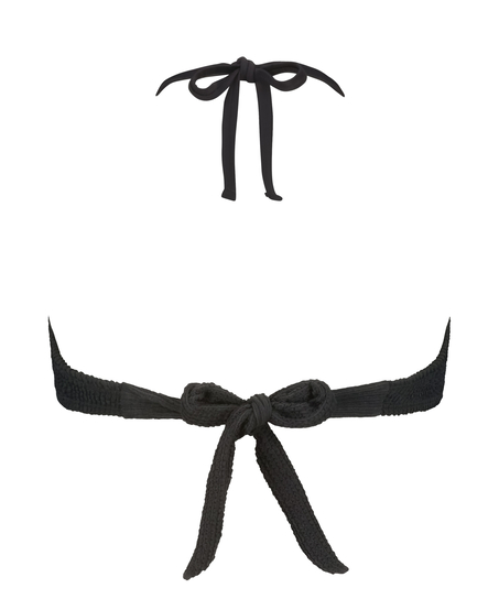 G&oacute;ra od bikini typu bandeau Crinkle, Czarny