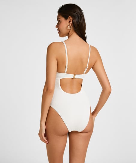 G&oacute;ra od Bikini Bandeau Crinkle, Biały