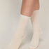 Cashmere Blend Ribbed Socks, Szary