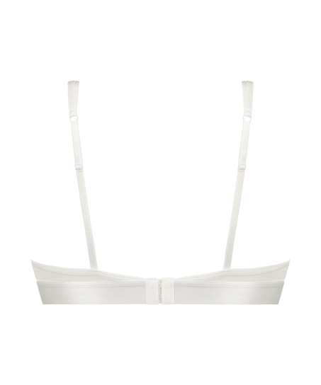 Siateczkowy biustonosz bralette, Biały