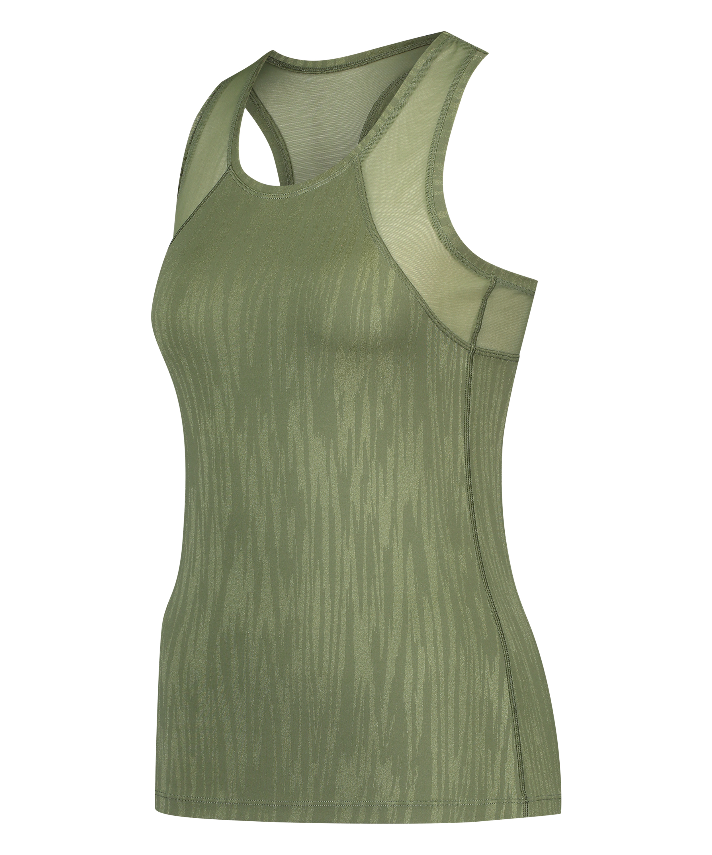 Sportowy tank top slim fit HKMX, Zielony, main