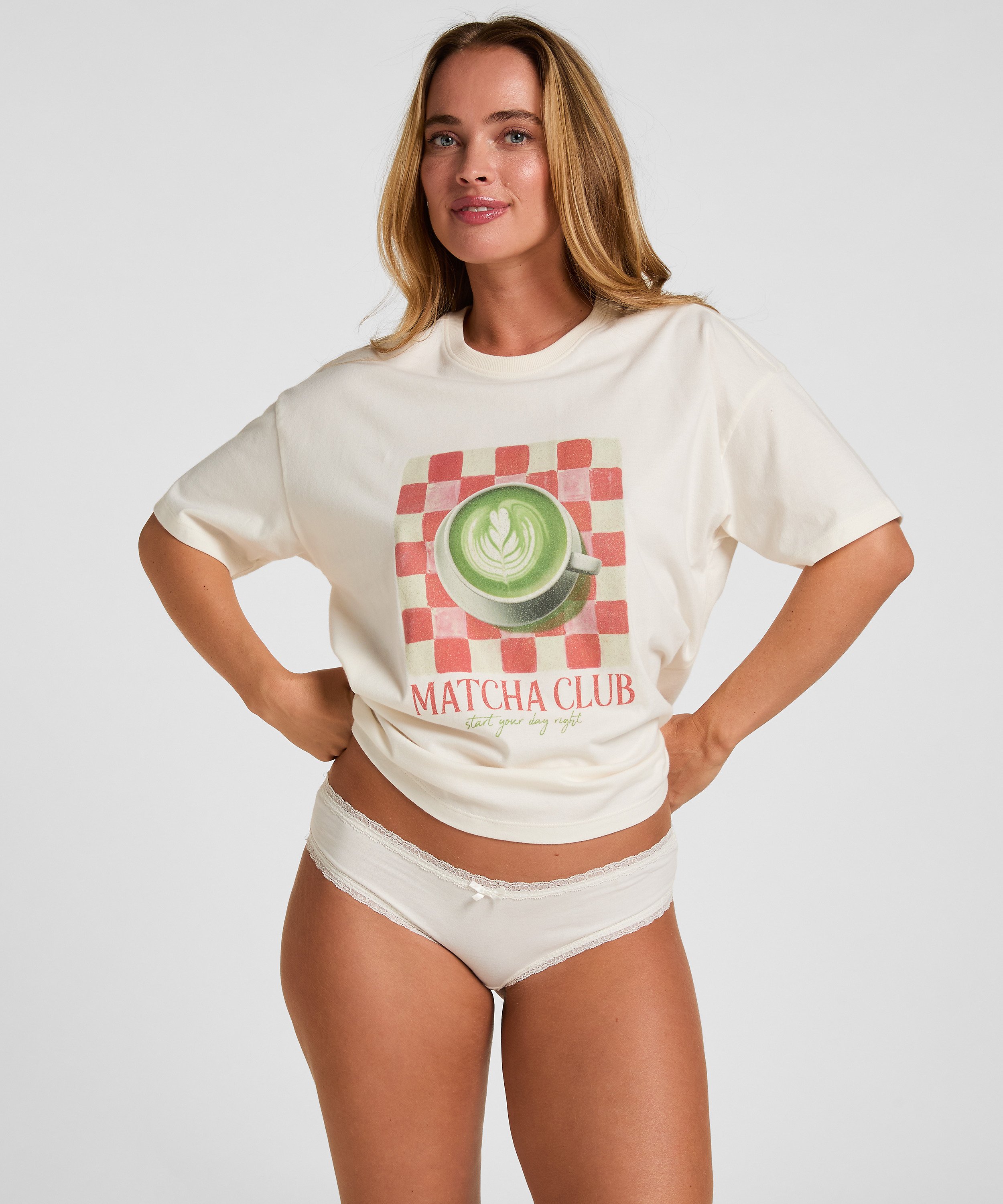 T-shirt z Nadrukiem, Biały, main