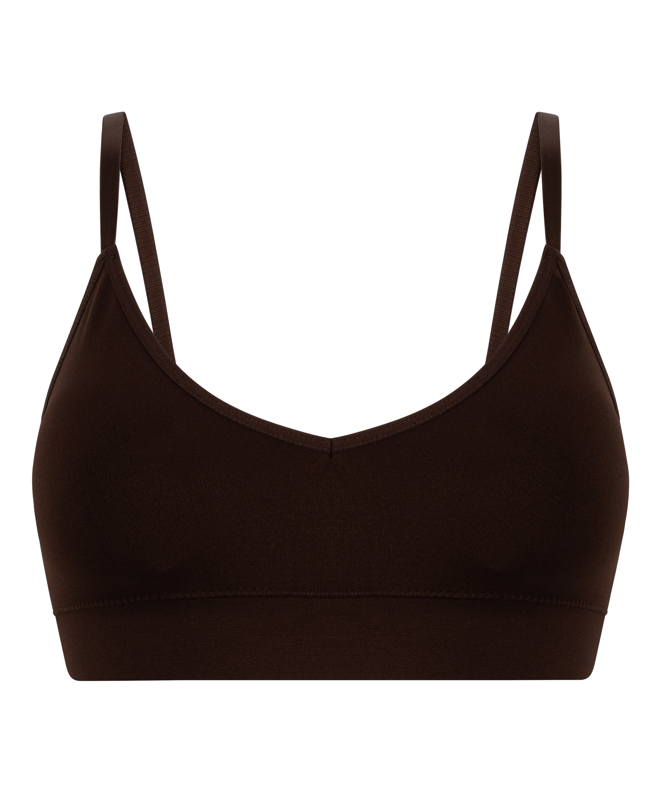 Tr&oacute;jkątny biustonosz bralette Dide, Brązowy, main