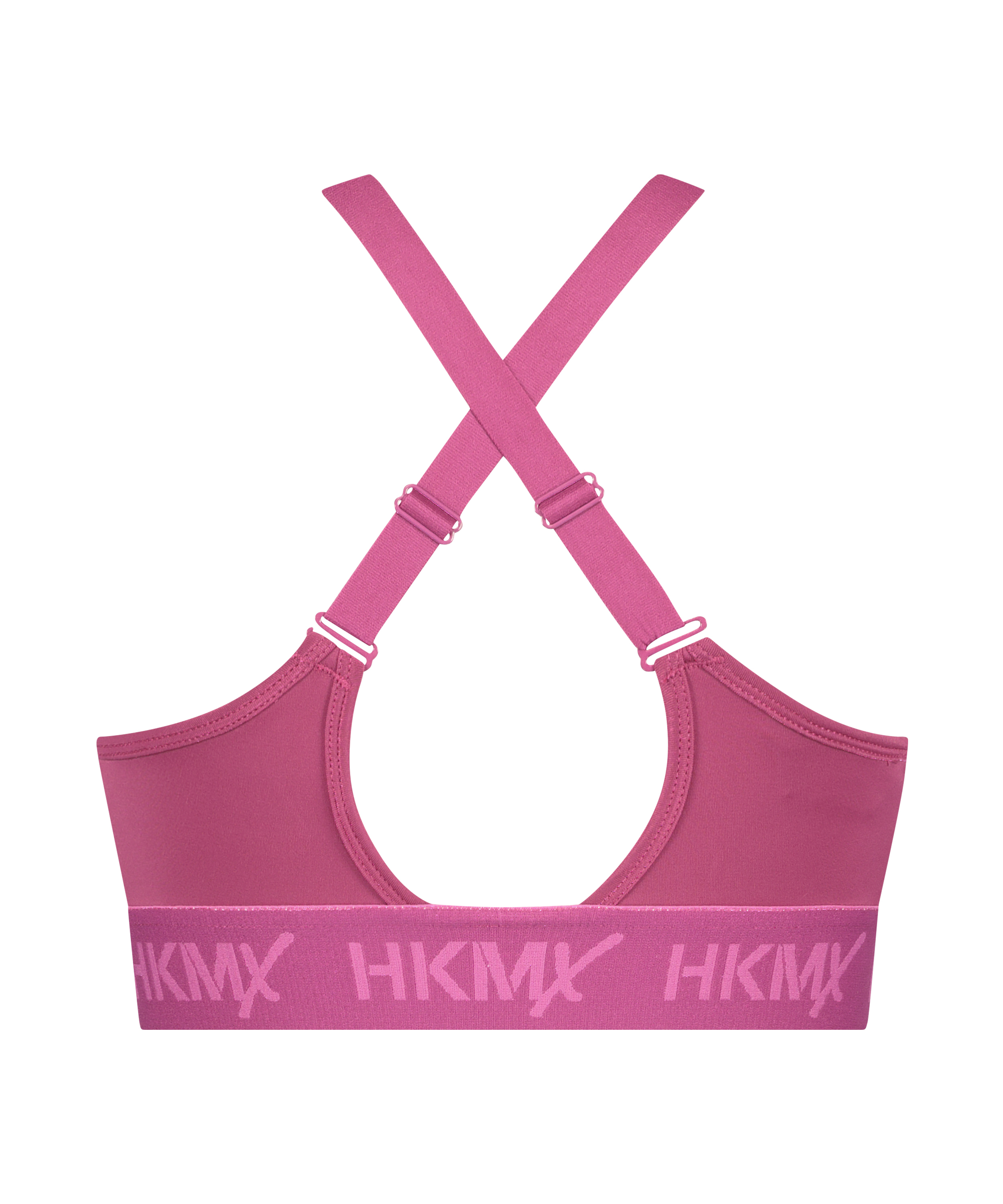 Biustonosz sportowy HKMX The Crop Logo Level 1, R&oacute;żowy, main
