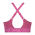 Biustonosz sportowy HKMX The Crop Logo Level 1, R&oacute;żowy