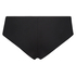 Satin Fleece Brief, Czarny