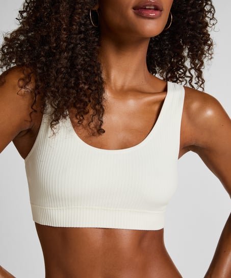 Braletka z dekoltem Dianne, Biały