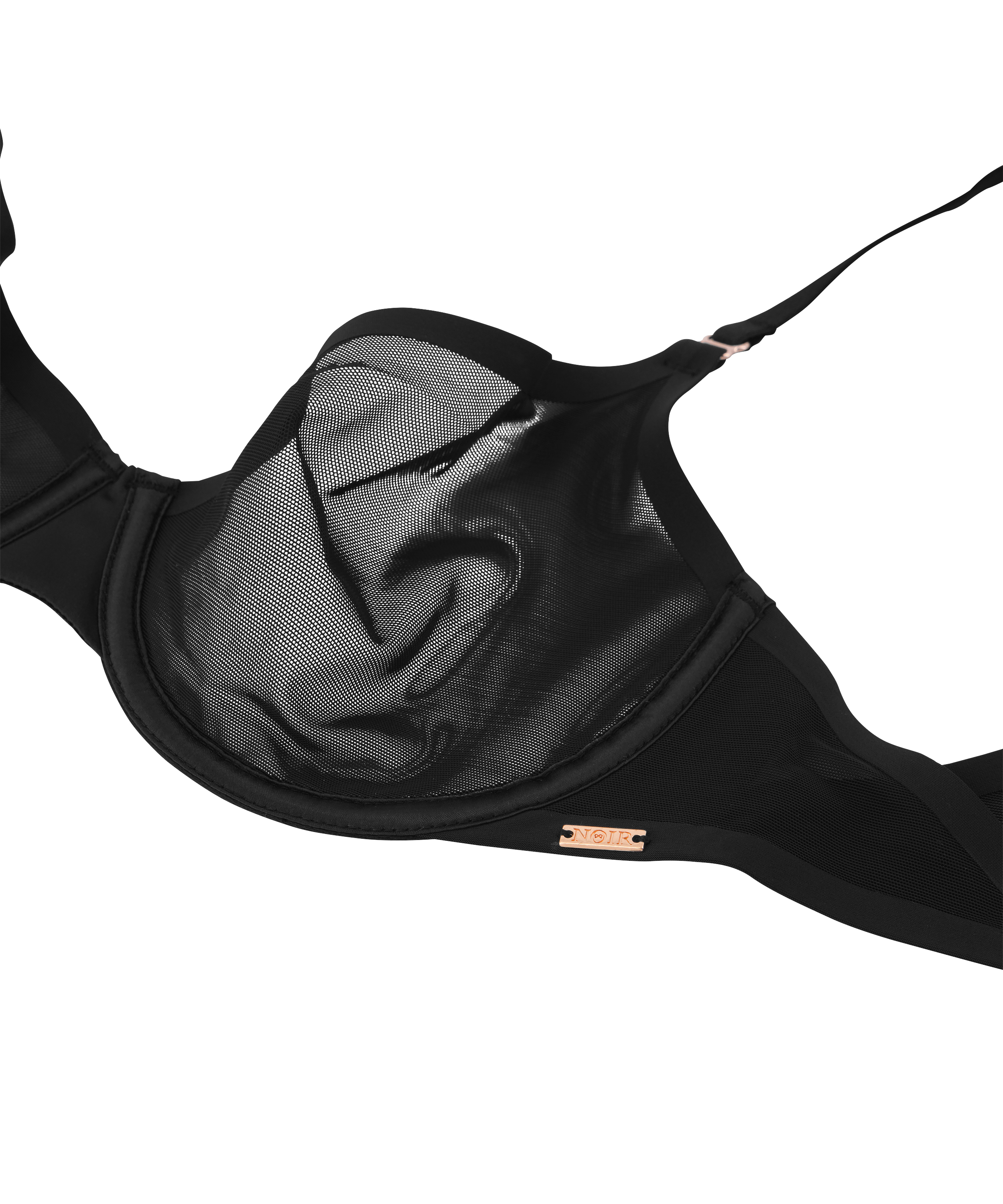 Nieusztywniany biustonosz z fiszbinami Essential, Czarny, main