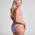 Scallop biustonosz bikini bez wkładek z fiszbinami, Fioletowy