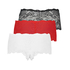 3 pary bokserek Rosie, Czerwony