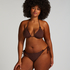 Majtki Bikini Cheeky Tanga Scallop Lurex, Brązowy