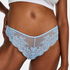 Thong Invisible lace front, Niebieski