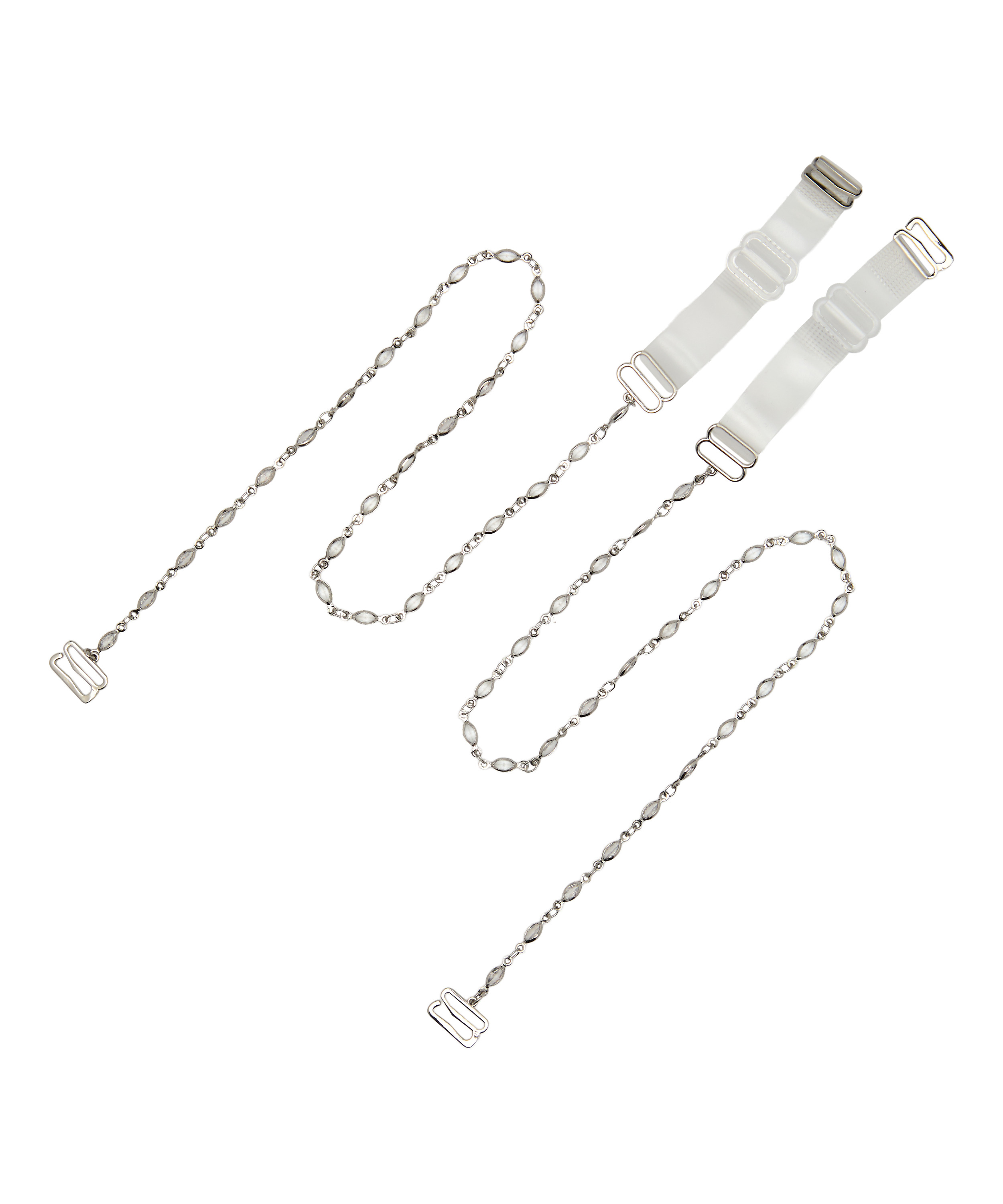 Jewel Bra Straps, Szary, main