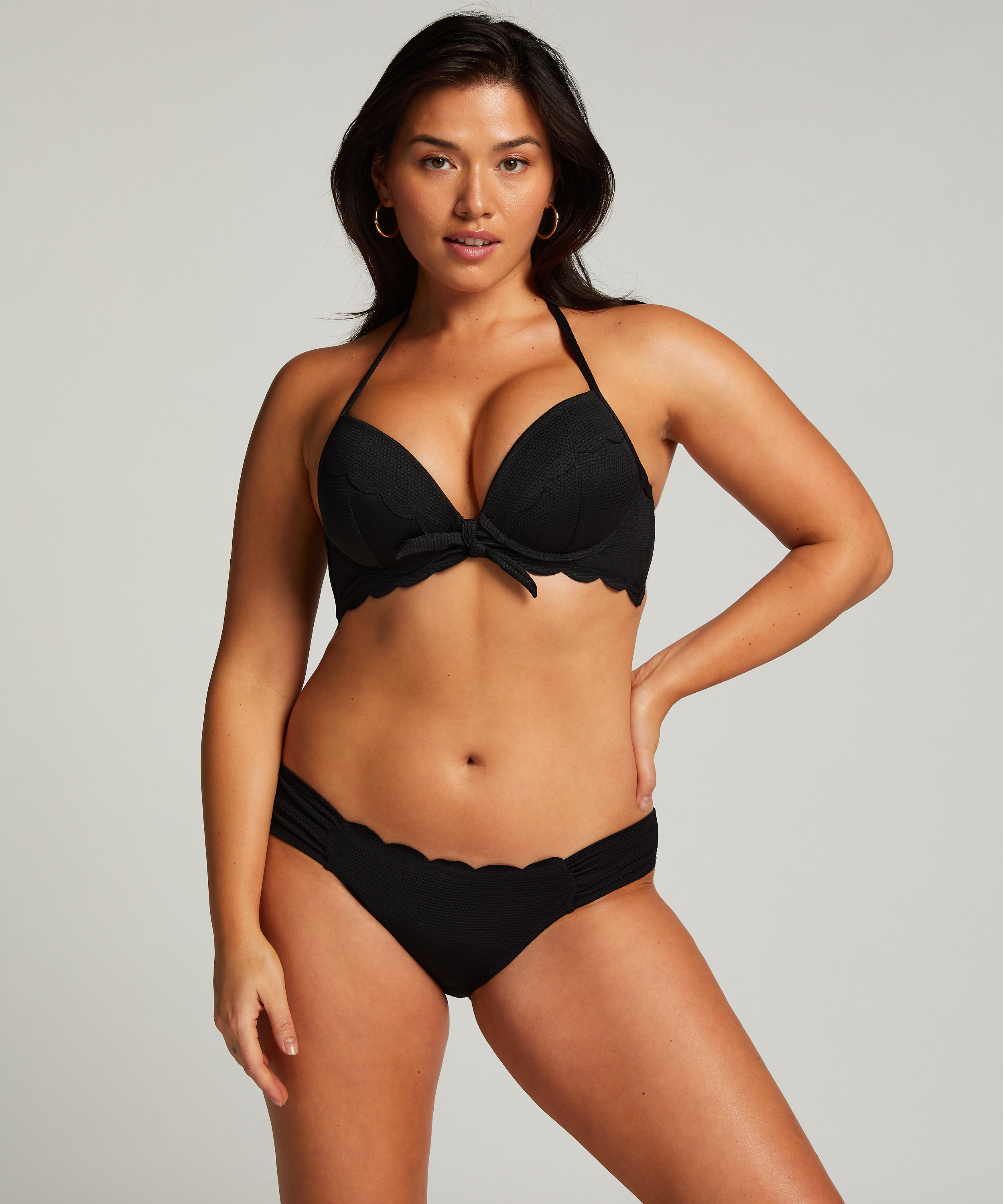 Majtki Bikini Rio Scallop, Czarny, main