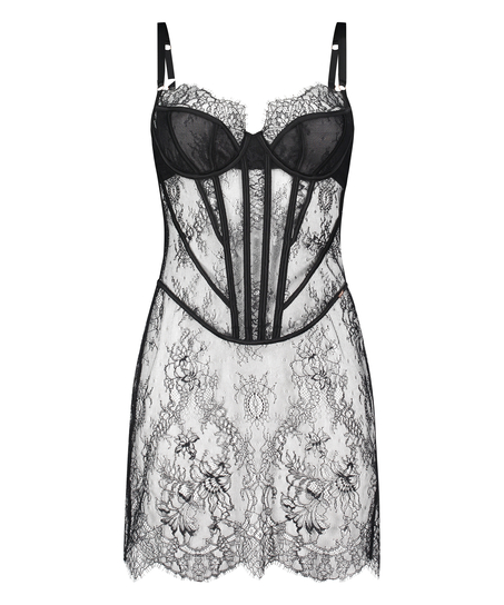 Halka Lace Camille, Czarny