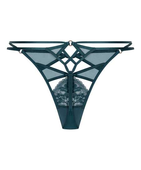 Stringi z wysokimi wycięciami Amel, Niebieski