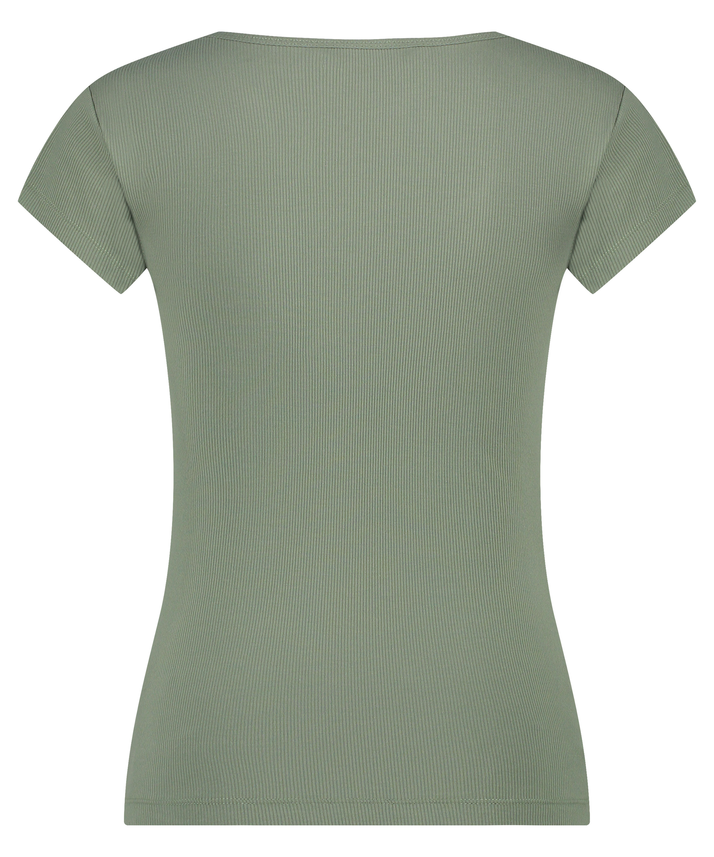 Top od piżamy z kr&oacute;tkimi rękawami Henley, Zielony, main