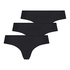 Niewidoczne majtki brazyliany 3 pary, Czarny