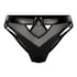Majtki brazylijskie z wysokim wycięciem Zelda, Czarny