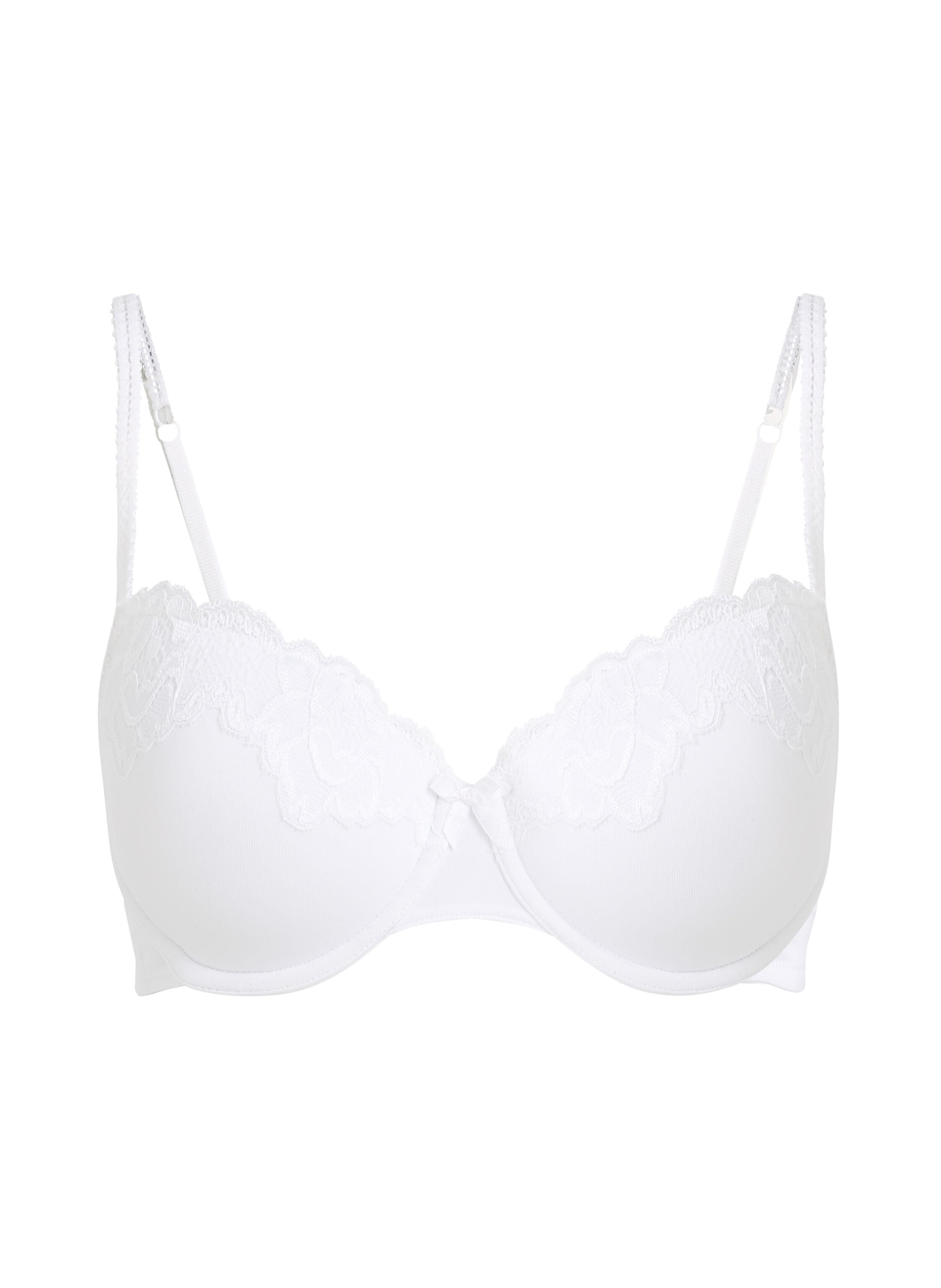 Biustonosz usztywniany z fiszbinami Secret Lace, Biały