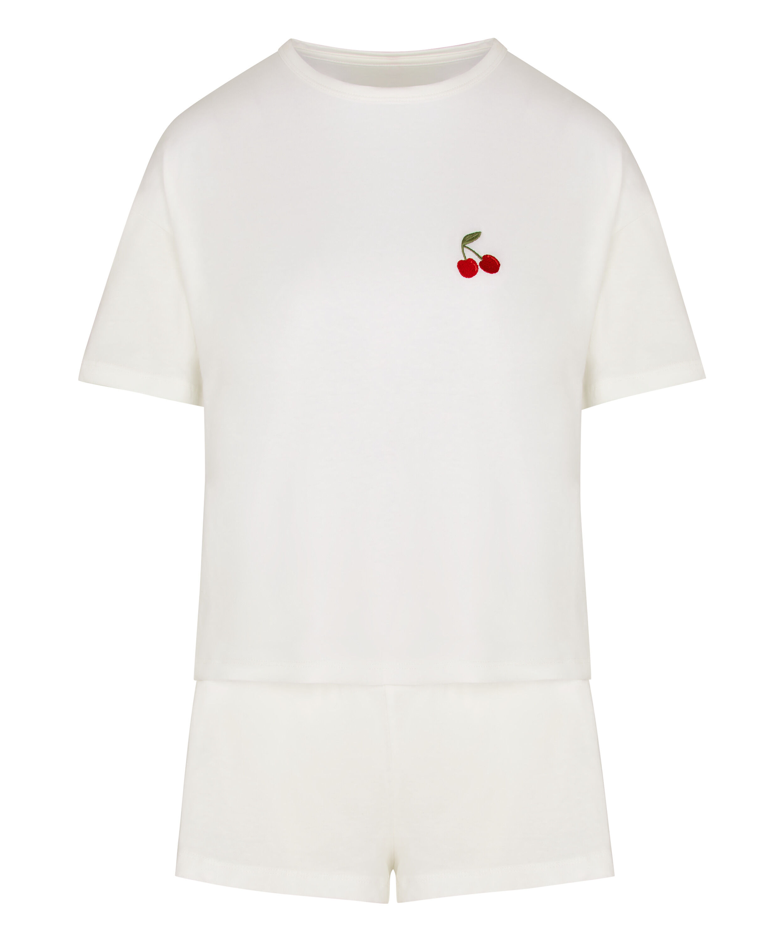 Zestaw piżamowy z bawełny, Biały