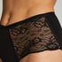 Koronkowe majtki midi Superslip, Czarny
