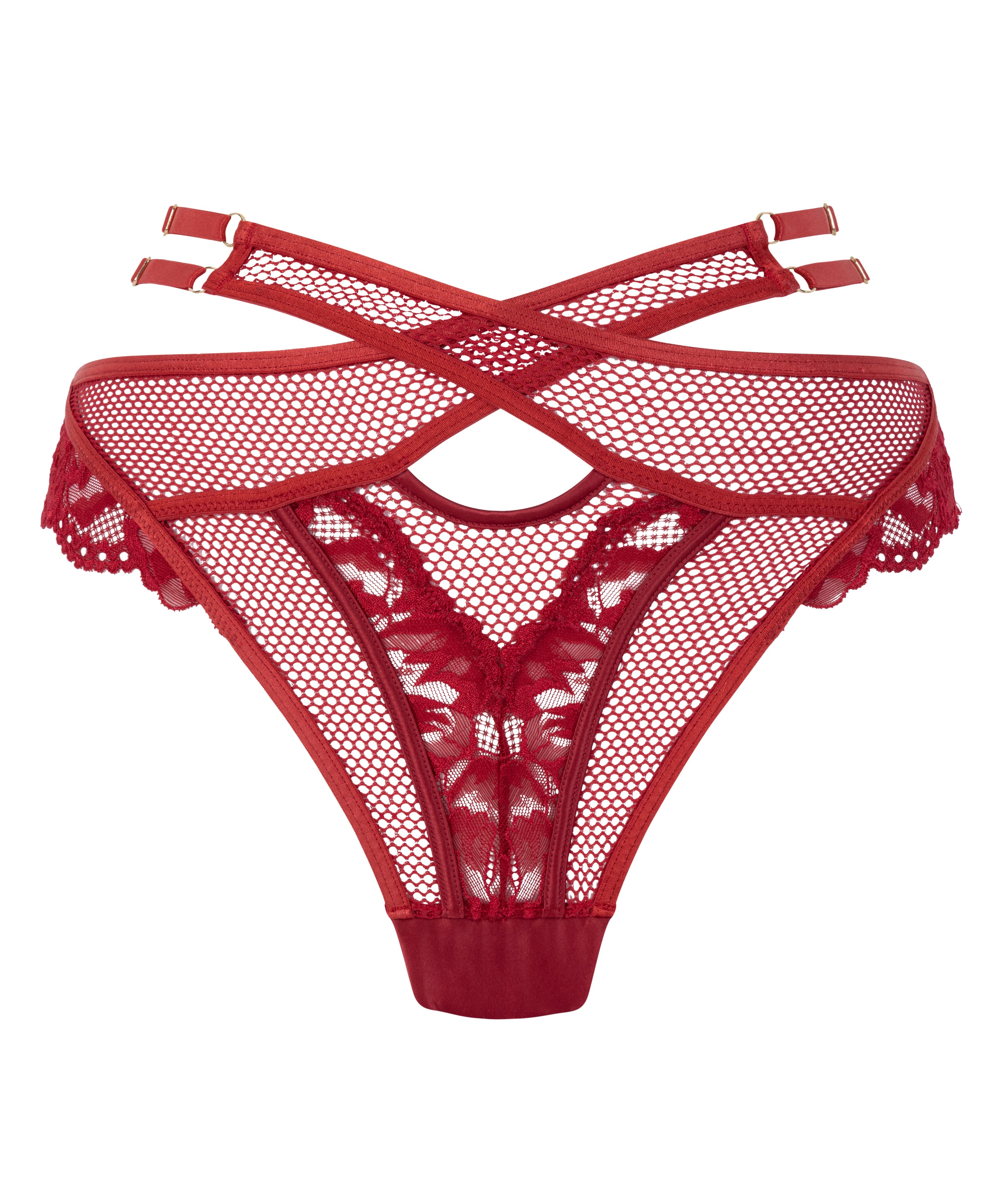 Wysoko wycięte stringi Pleasure, Czerwony, main