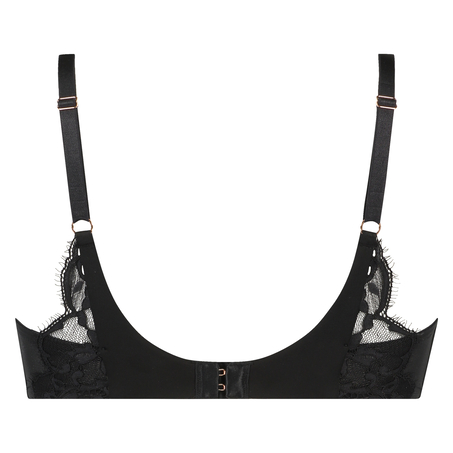 Genevieve padded push-up underwired bra, Czarny