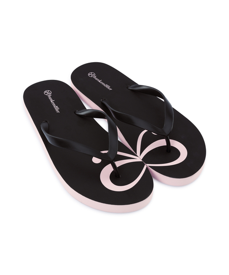 Bow Flip-Flops, Czarny