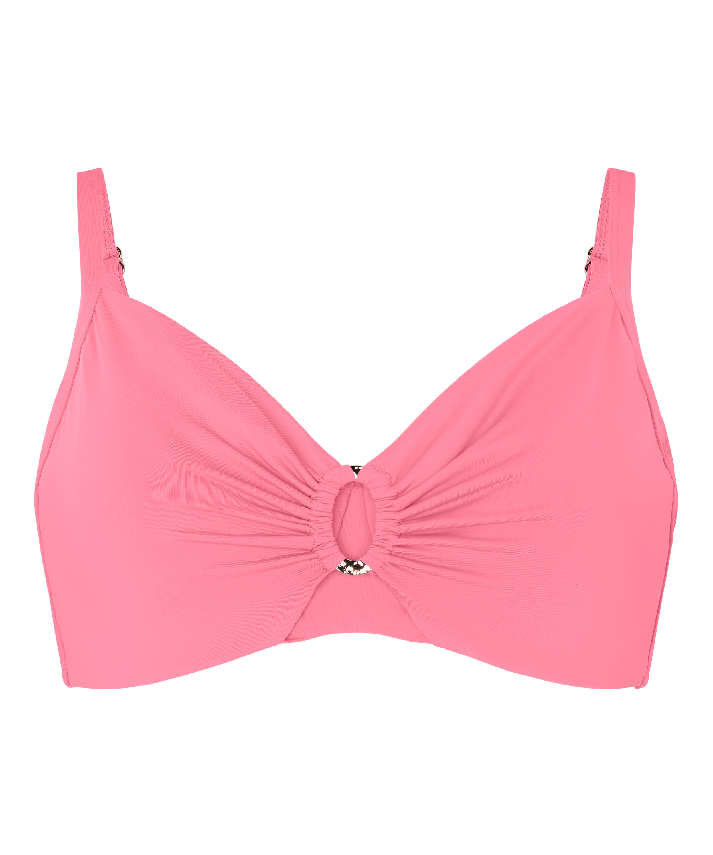 Nieusztywniona g&oacute;ra od bikini z fiszbinami Luxe, R&oacute;żowy, main