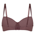 Demi Padded Underwired Bra, Brązowy