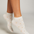 2 Pairs Lurex Socks, Biały