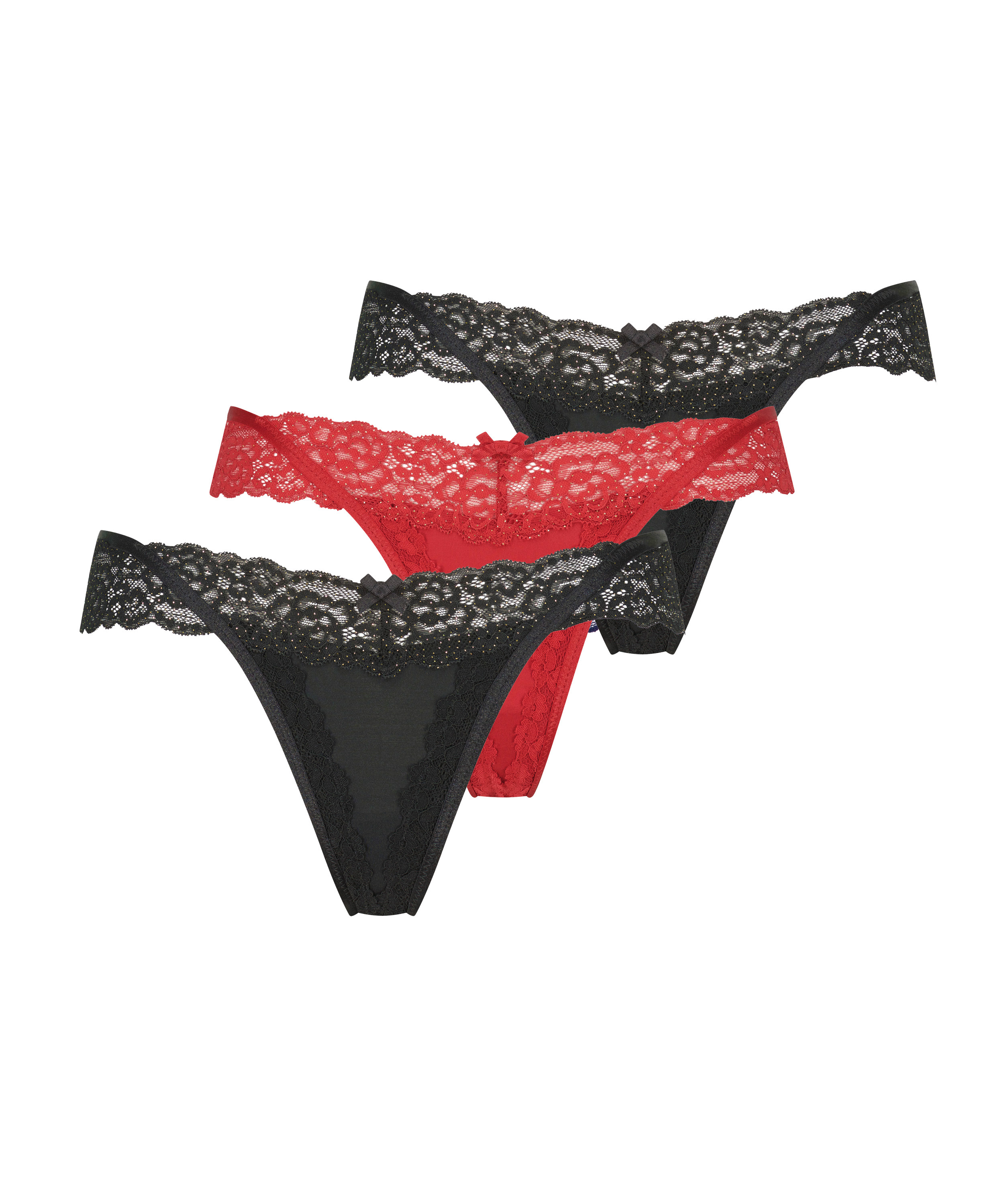 Stringi Willow 3 pary, Czarny, main