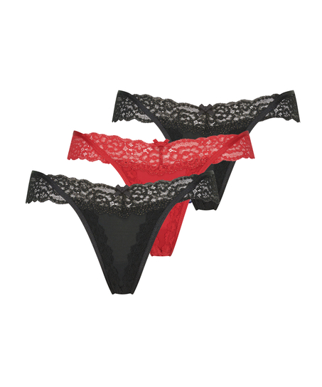 Stringi Willow 3 pary, Czarny