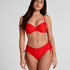 Midi Bikini Bottom Luxe, Czerwony